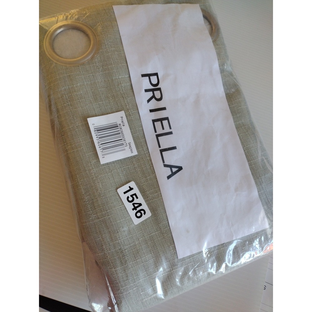 priella‎ window curtain panel grommets 2 pack Sea glass Color 50x78 Lined